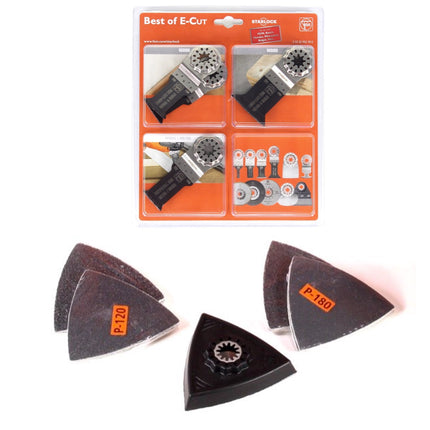 FEIN Akku-Oszilierer MultiMaster AFMM 18 QCSL Li-Ion 18 V im Systainer + 2x 5,0 Ah Akku + ALG 50 Schnellladegerät + Zubehörset Best of E-Cut Starlock 6 tlg - Toolbrothers