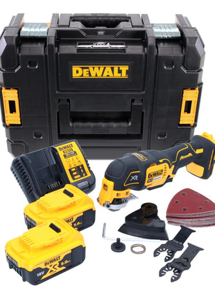 DeWalt DCS 355 P2 Akku Oszillierer Multitool 18 V Brushless + 2x Akku 5,0 Ah + Ladegerät + 29 tlg. Zubehör + TSTAK - Toolbrothers