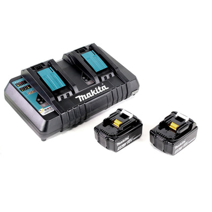 Makita DUB 361 PM 2x 18 V / 36 V Akku Laubbläser Gebläse + 2x Makita BL 1840 B 4 Ah / 4000 mAh Akku + Makita DC 18 RD 2-fach Ladegerät - Toolbrothers