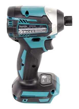 Makita DTD 154 SF1J-R Clé à choc sans fil 18V 1/4'' 175Nm Brushless + 1x batterie 3,0 Ah + chargeur + RHINO