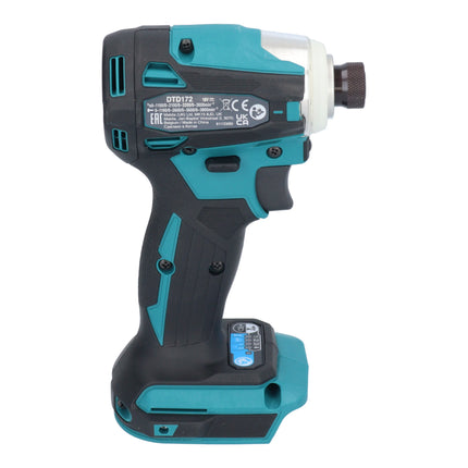Makita DTD 172 SF1J-R Clé à choc sans fil 18 V 180 Nm 1/4'' Brushless + 1x batterie 3,0 Ah + chargeur + RHINO