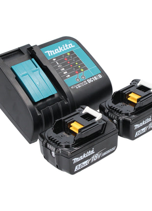 Makita DDF 482 SFJ-R taladro atornillador inalámbrico 18V 62Nm + 2x baterías 3,0 Ah + cargador + RHINO