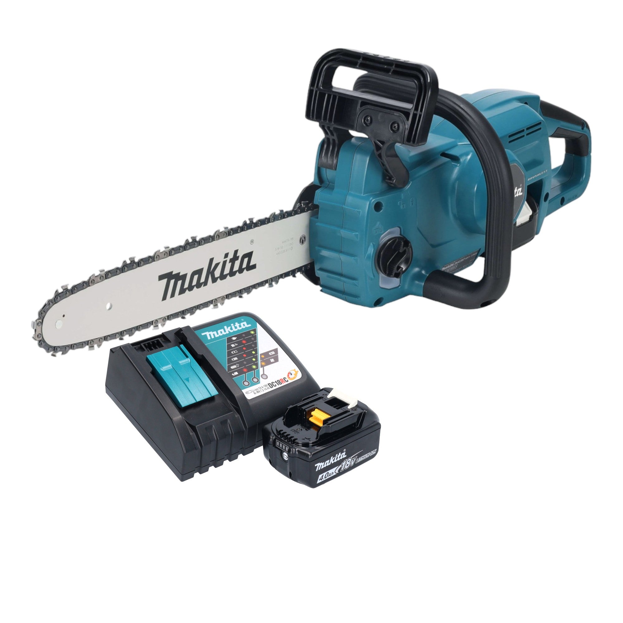 Makita DUC 357 RMX3 Akku Kettensaege 18 V 35 cm Brushless 1x Akku 4 0 Ah Ladegeraet 0 - toolbrothers