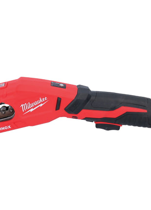 Coupe-tube en acier inoxydable sur batterie Milwaukee M12 PCSS-201C 12 V 12 - 28 mm + 1x batterie 2,0 Ah + étui - sans chargeur