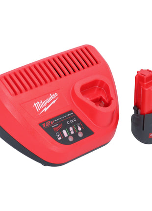 Cortatubos de acero inoxidable a batería Milwaukee M12 PCSS-251C 12 V 12 - 28 mm + 1x batería 2,5 Ah + cargador + estuche