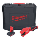 Milwaukee M12 PCSS-501C cortatubos de acero inoxidable a batería 12 V 12 - 28 mm + 1x batería 5,0 Ah + estuche - sin cargador