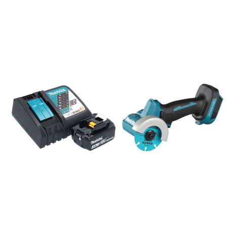 Amoladora angular a batería Makita DMC 300 RF1 18 V 76 mm sin escobillas + 1x batería 3,0 Ah + cargador