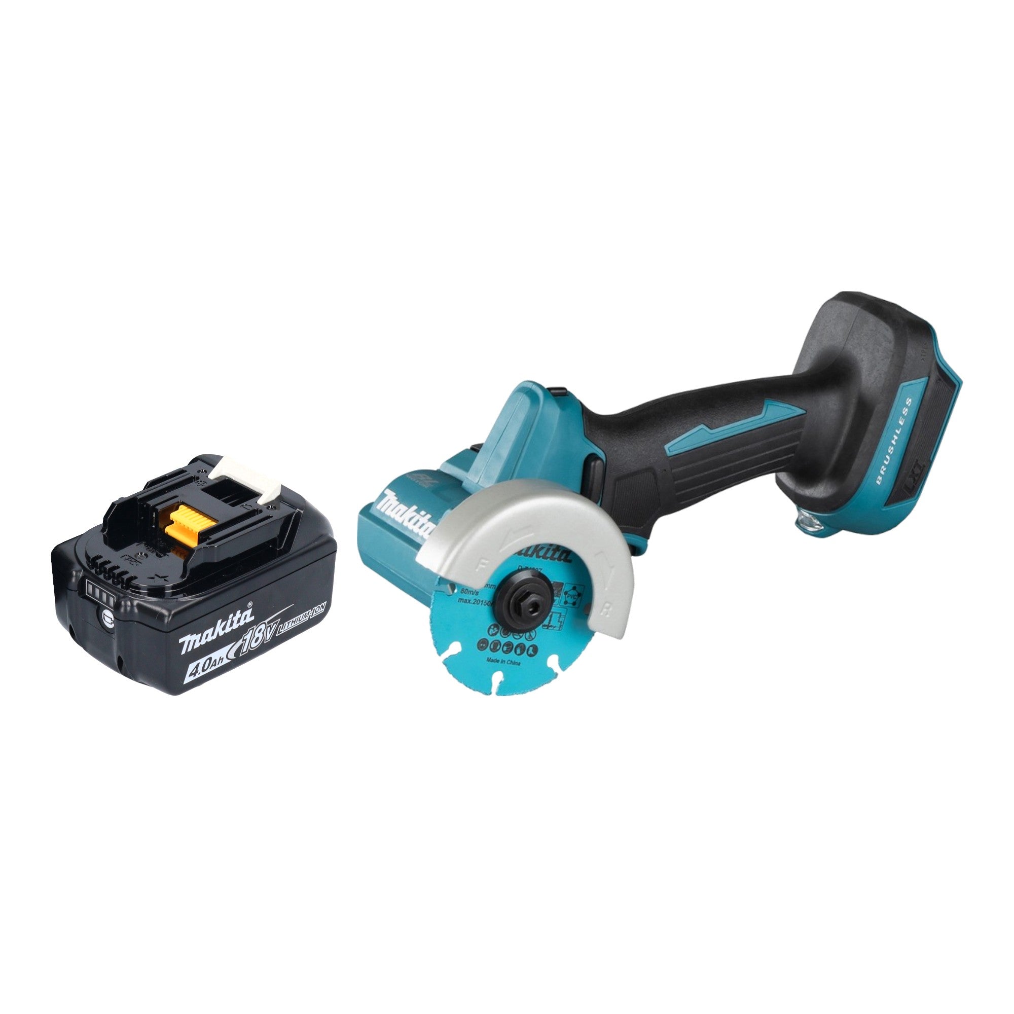Makita DMC 300 M1 Akku Winkelschleifer 18 V 76 mm Brushless 1x Akku 4 0 Ah ohne Ladegeraet 0 - toolbrothers