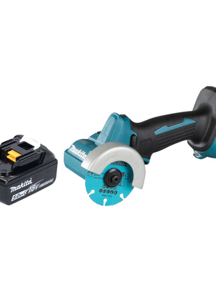 Makita DMC 300 T1 Meuleuse d'angle sans fil 18 V 76 mm Brushless + 1x batterie 5,0 Ah - sans chargeur