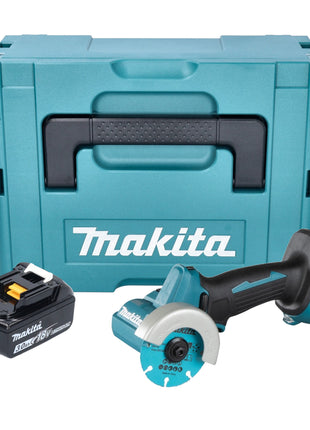 Makita DMC 300 F1J Meuleuse d'angle sans fil 18 V 76 mm Brushless + 1x batterie 3,0 Ah + Makpac - sans chargeur