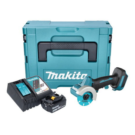 Makita DMC 300 RF1J akumulatorowa szlifierka kątowa 18 V 76 mm bezszczotkowa + 1x akumulator 3,0 Ah + ładowarka + Makpac