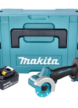 Makita DMC 300 M1J akumulatorowa szlifierka kątowa 18 V 76 mm bezszczotkowa + 1x akumulator 4,0 Ah + Makpac - bez ładowarki