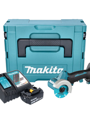 Makita DMC 300 RM1J Meuleuse d'angle sans fil 18 V 76 mm Brushless + 1x batterie 4,0 Ah + chargeur + Makpac