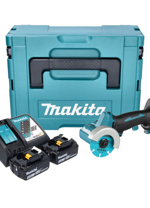 Makita DMC 300 RTJ Meuleuse d'angle sans fil 18 V 76 mm Brushless + 2x batterie 5,0 Ah + chargeur + Makpac