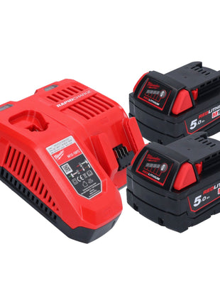 Marteau combiné à batterie Milwaukee M18 FHX-502 18 V 2,5 J SDS-Plus brushless + 2x batteries 5,0 Ah + chargeur