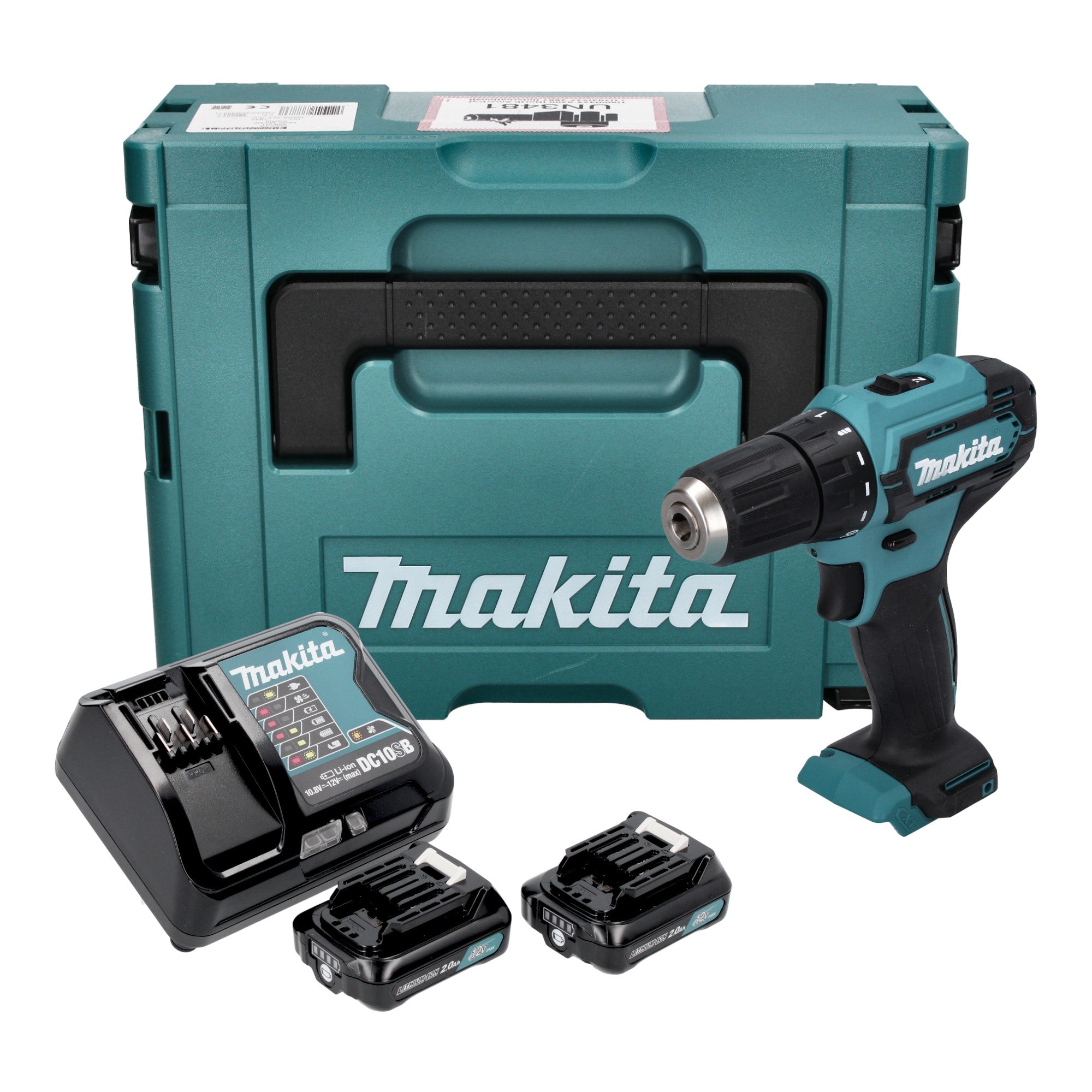 Makita DF 333 DSAJ Akku Bohrschrauber 12 V max 30 Nm 2x Akku 2 0 Ah Ladegeraet Makpac 0 - toolbrothers