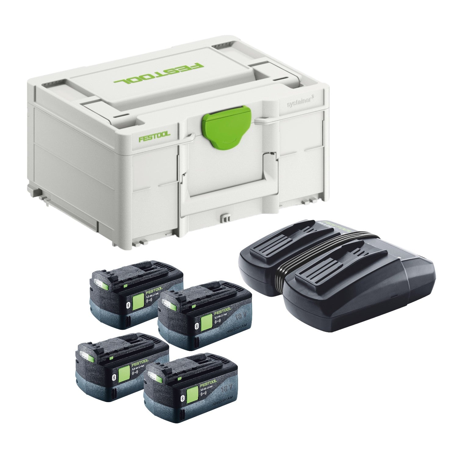 Festool Energie Set SYS 18V 4x5 0 TCL 6 DUO 577709 4x Akku 5 0 Ah TCL 6 DUO Ladegeraet Systainer 1 - toolbrothers