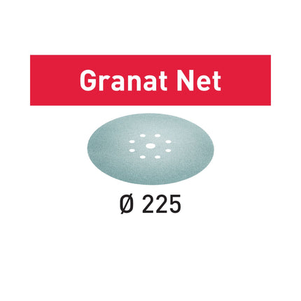 Festool STF D225 P400 GR NET/25 Abrasifs en filet Disques abrasifs grenat 4 pcs ( 4x 201885 ) 225 mm crantage 400 pour ponceuse col long PLANEX