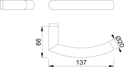 HOPPE Pièce de perçage de poignée de porte Trondheim E1430Z inox mat ( 3000209769 )