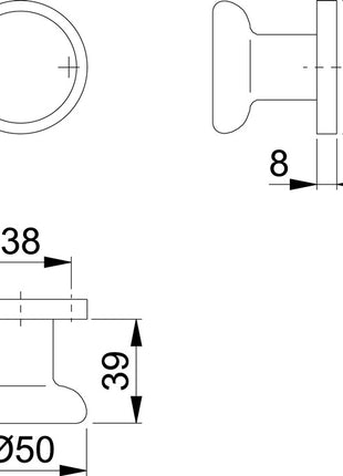 Gałka drzwiowa HOPPE 54/11 aluminium F1 ( 3000252022 )