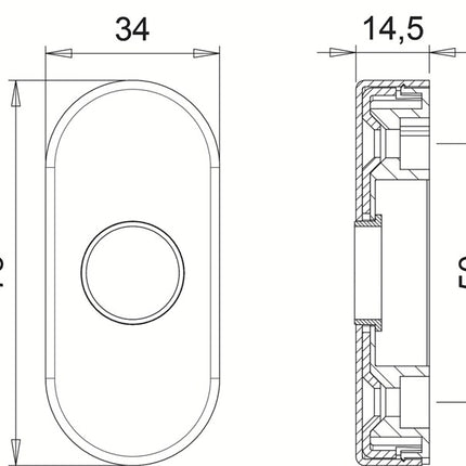 EDI Rosace de poignée 2033/0000 Aluminium F1 ( 3000252708 )