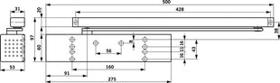 Samozamykacz z szyną ślizgową DORMAKABA TS 93 B Podstawowa standardowa instalacja po stronie zawiasów ( 3000255105 )