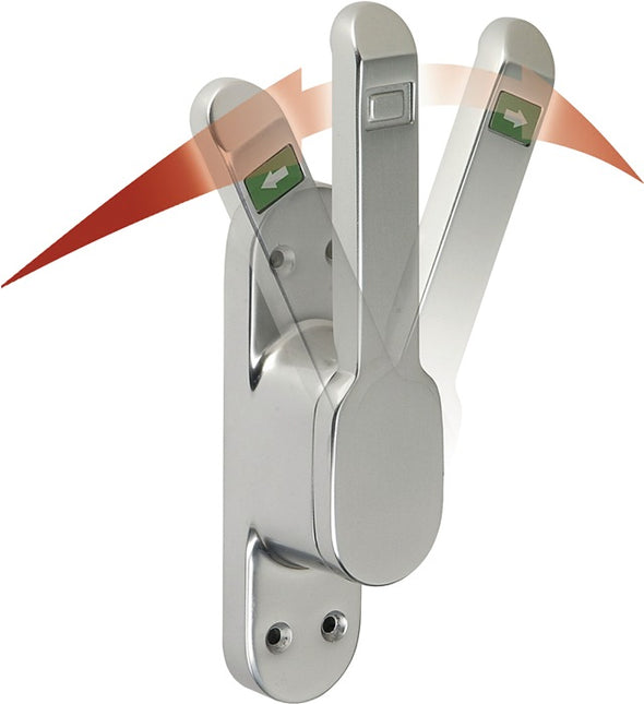 DENI Verrou de porte VARIO DIN gauche / droite argent anodisé ( 3000255656 )