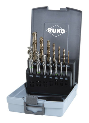 RUKO Jeu de tarauds pour machines DIN 371/376 C M3-M12 14 pièces ( 4000602049 )