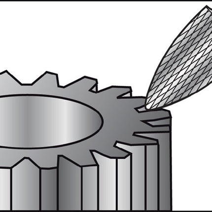 RUKO Fraise sur tige SPG D. 10 mm long. tête 20 mm D. tige 6 mm ( 4000602868 )