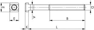 AMF T-Nutenschraube DIN 787 T-Nut 14 mm M12 Länge 50 mm ( 4000833316 )