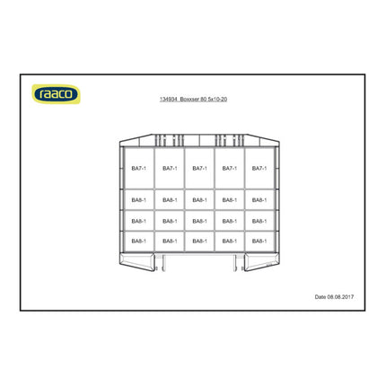 RAACO Mallette de rangement boxxser l.421xP361xH78 mm ( 4000871554 )