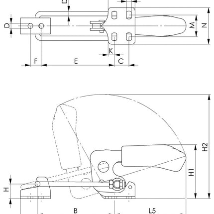 AMF Sauterelle à crochet no. 6848H taille 3 ( 4123682300 )