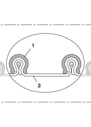 Manguera de aspiración y soplado NORRES CP VITON® 459 EC 170 mm 182,00 mm (4501402939)