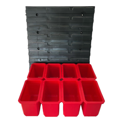 Qbrick System Container Set Nr. 2 Paroi d'atelier 39 x 35 cm avec 8 étagères pour valises System ONE et System TWO
