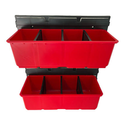 Qbrick System Container Set Nr. 5 Paroi d'atelier 39 x 35 cm avec 2 étagères pour ONE 200 Basic / Profi / Technik et ONE Organizer XL