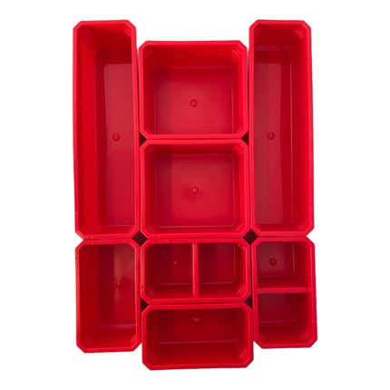 Qbrick System Container Set Nr. 6 Paroi d'atelier 39 x 35 cm avec 8 récipients pour PRO Organizer 100 / 200