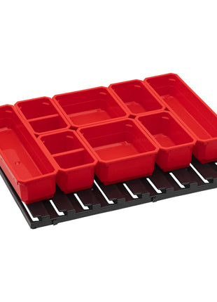 Qbrick System Container Set Nr. 6 Werkstattwand 39 x 35 cm mit 8 Behältern für PRO Organizer 100 / 200