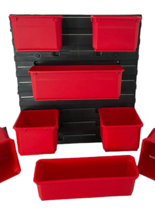 Qbrick System Set de contenedores nº 7 Pared de taller 39 x 35 cm con 8 contenedores para PRO Organizer 300