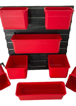 Qbrick System Set de contenedores nº 7 Pared de taller 39 x 35 cm con 8 contenedores para PRO Organizer 300