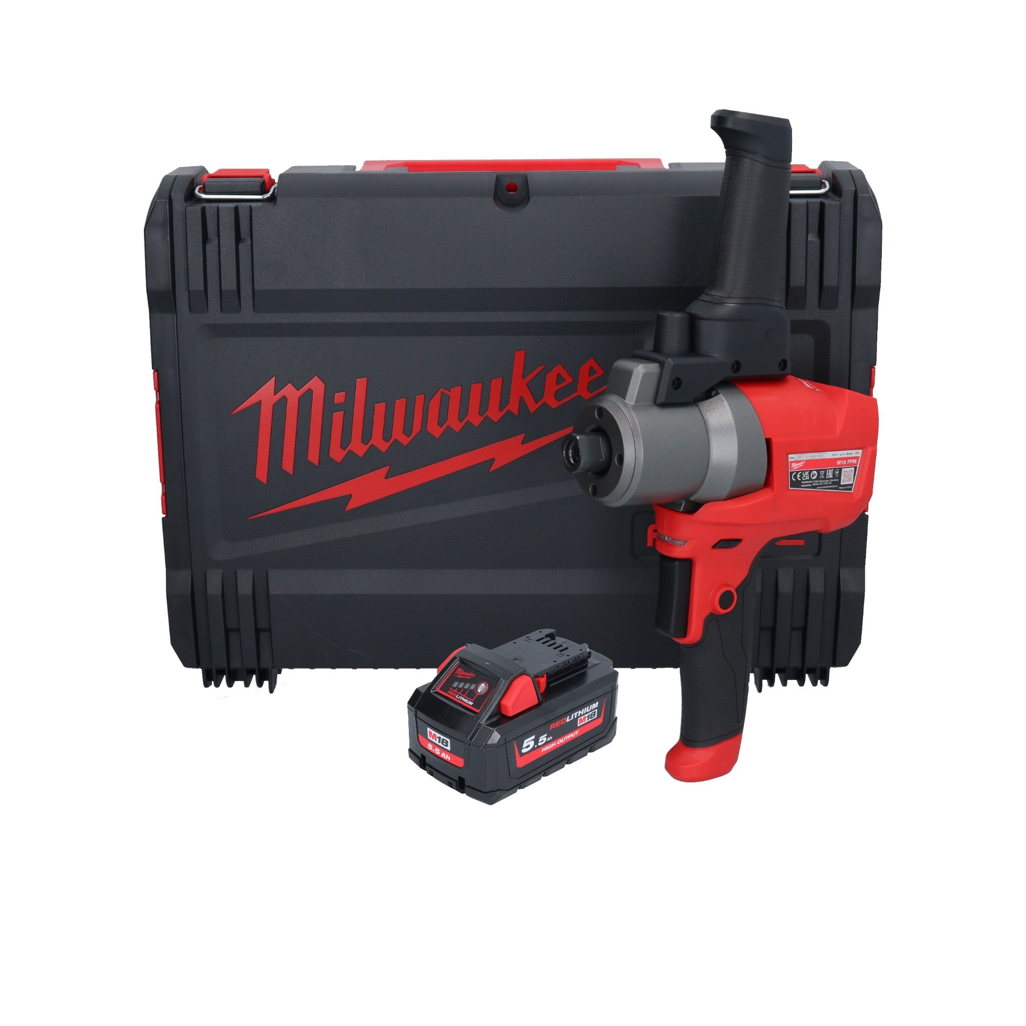 Milwaukee M18 FPM 551X Akku Ruehrgeraet 18 V 20 l Brushless 1x Akku 5 5 Ah HD Box ohne Ladegeraet 0 - toolbrothers