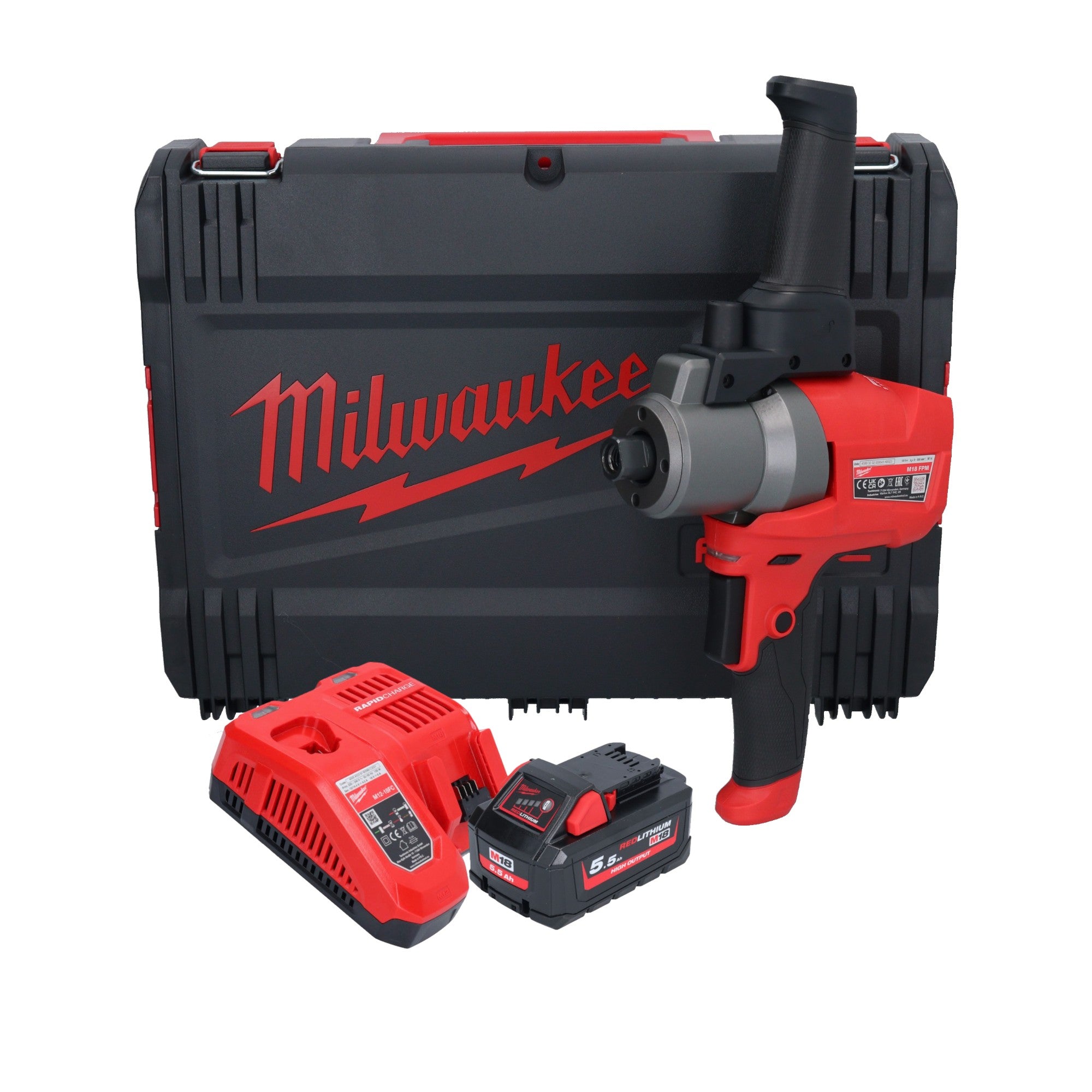 Milwaukee M18 FPM 551X Akku Ruehrgeraet 18 V 20 l Brushless 1x Akku 5 5 Ah Ladegeraet HD Box 0 - toolbrothers