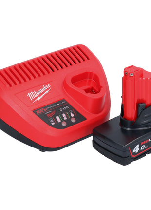 Milwaukee M12 FDGS-401 akumulatorowa szlifierka prosta 12 V 6/8 mm bezszczotkowa + 1x akumulator 4,0 Ah + ładowarka