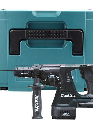 Makita DHR 243 ZBJ taladro percutor inalámbrico 18 V 2 J SDS-Plus negro sin escobillas + Makpac - sin batería, sin cargador