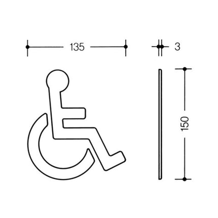 Symbole HEWI Sans barrière 801.91.030 Polyamide couleur n° 90 ( 3000206399 )