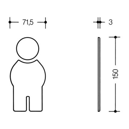 HEWI Symbol Mann 801.91.010 polyamide couleur n° 99 ( 3000206433 )