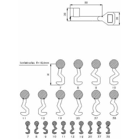 SSF clé à panneton fermeture numéro 7 ( 3000251999 )