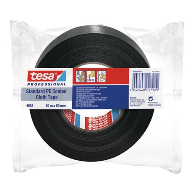 TESA Adhésif toilé tesaband® Standard 4688 noir ( 3000265405 )