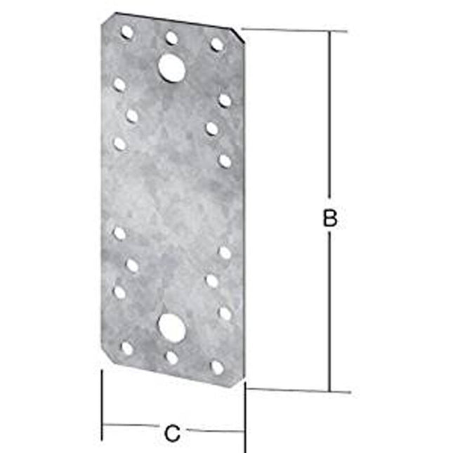 VORMANN Raccord plat longueur 136 mm largeur 55 mm épaisseur 2,5 mm ( 3000273068 )