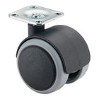 BS ROLLEN Roulette double en plastique  D. de la roue 50 mm cap. charge 50 kg ( 3000275097 )