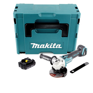 Makita Meuleuse d'angle à batterie DGA 506 Y1J 18V 125mm Brushless + 1x Batterie 1.5Ah + Coffret Makpac - sans chargeur